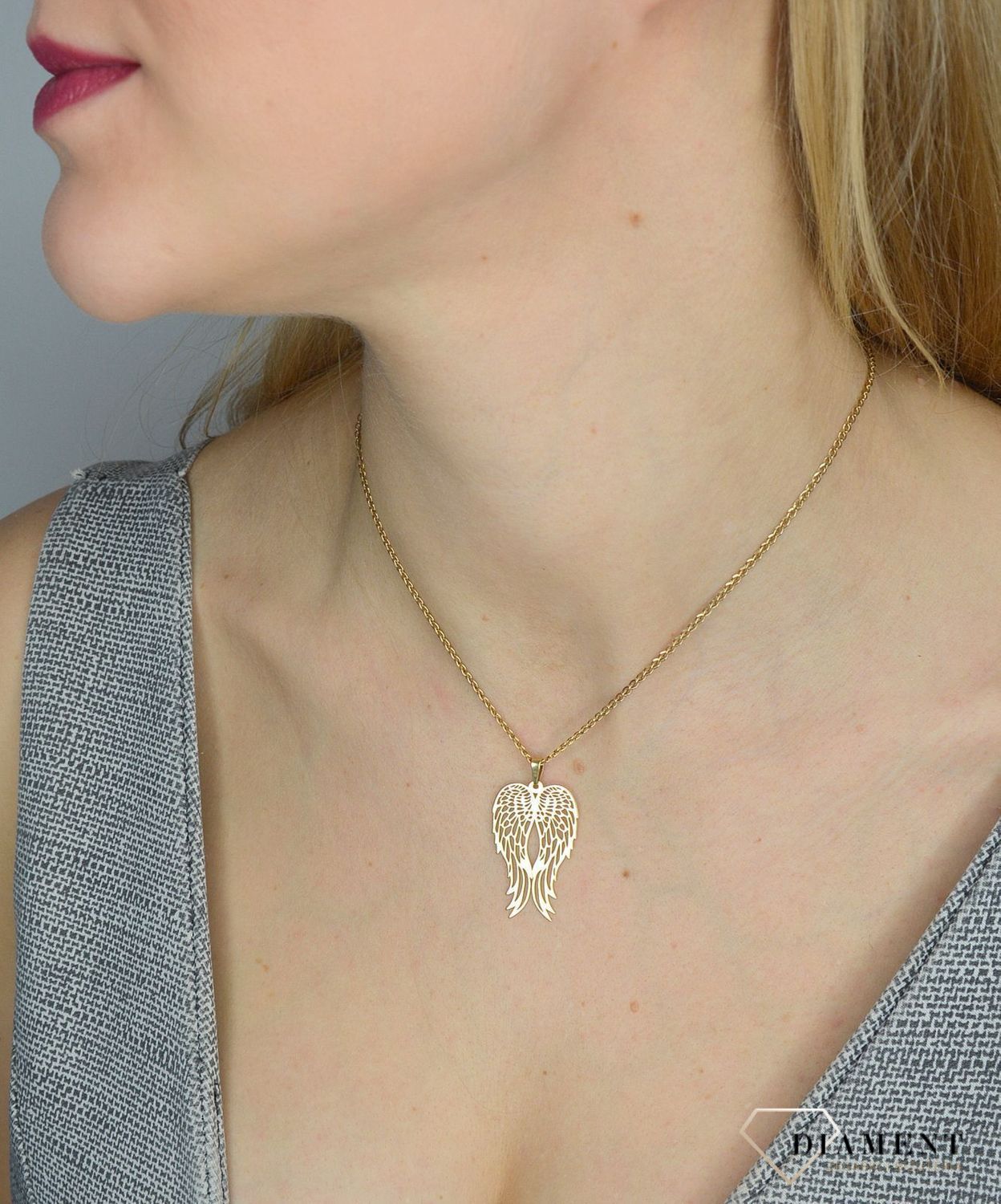 Złota zawieszka 585 skrzydła ZA 4629A.jpg